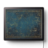 Celestial star map constellation blue gold galaxy  LED sign (Lights Off)