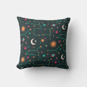 Celestial Star Map Throw Pillow