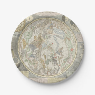 Celestial Star Map Zodiac Constellation I Paper Plates