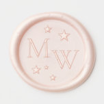 Celestial Star Monogram Wedding Wax Seal Sticker<br><div class="desc">Celestial moon and stars personalized bride and groom wedding wax seal stickers.  Pick your color and personalize this with your own names and details to make it your very own. A perfect addition to your wedding starry night or under the stars wedding invitation bundle!</div>