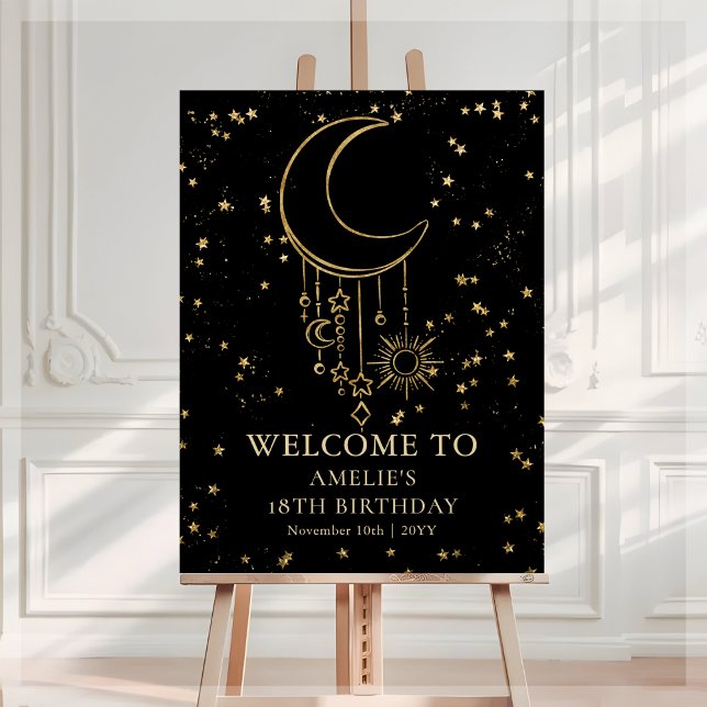 Celestial Star Moon Mystical Birthday Welcome Sign (Creator Uploaded)