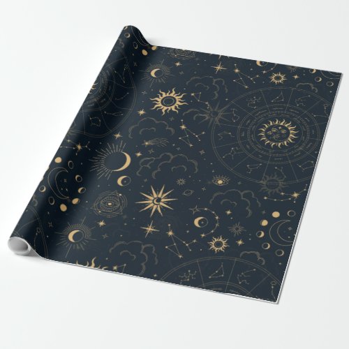 Celestial Star Signs Wrapping Paper