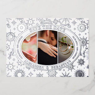 Celestial Star Wedding Announcement Save the Date