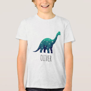 Celestial Starry Brachiosaurus – Magical Dinosaur Tri-Blend Shirt