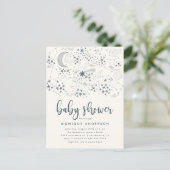 Celestial Starry Night Constellation Baby Shower Invitation Postcard (Standing Front)
