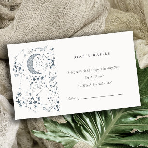 Celestial Starry Night Diaper Raffle Baby Shower Enclosure Card