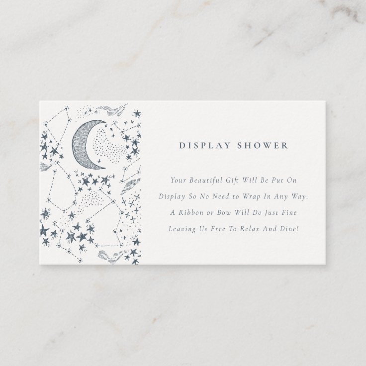 Celestial Starry Night Display Shower Baby Shower Enclosure Card Zazzle