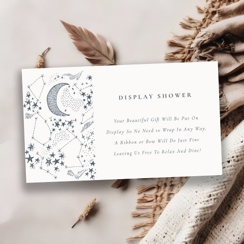 Celestial Starry Night Display Shower Baby Shower Enclosure Card