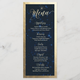 Celestial Starry Night Menu Card