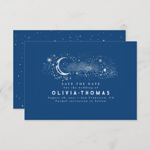 Celestial Starry Night Moon Mystical Save the Date