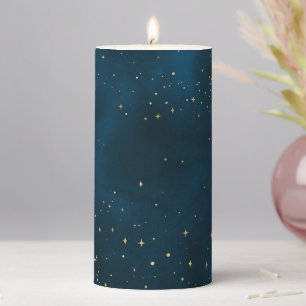 Celestial Starry Night Pillar Candle