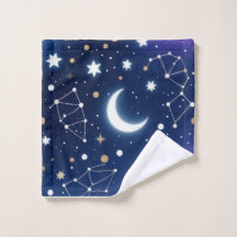 Celestial Starry Night Sky  Moon & Co