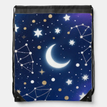 Celestial Starry Night Sky  Moon & Co