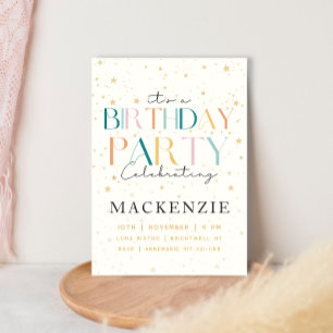 Celestial Starry Sky Birthday Invitation