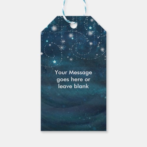 Celestial Starry Sky Swirls  Stars Party Favor Gift Tags