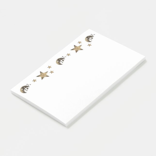 Celestial Stars and Moons Post-it Notes (Angled)