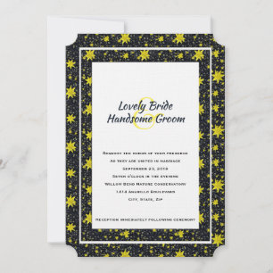 Celestial Stars Lovers Wedding Invitation