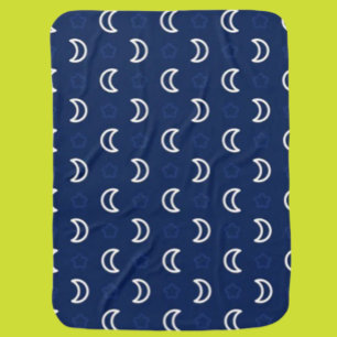 Celestial Stars & Moon Baby Blanket – Navy Blue
