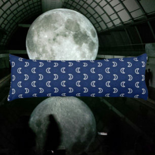 Celestial Stars & Moon Body Pillow – Navy Blue