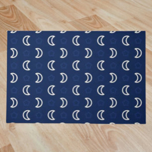 Celestial Stars & Moon Doormat – Navy Blue