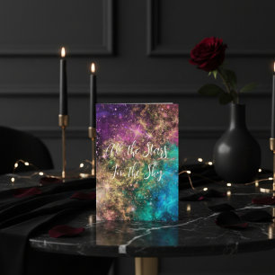 Celestial Stars Personalized Valentine's Day Card