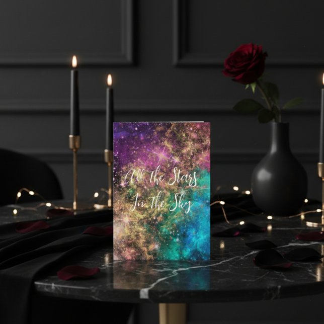 Celestial Stars Personalized Valentine's Day Card (Creator Uploaded)