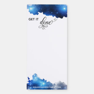 *~* Celestial Stars Text GET IT DONE Night Sky Magnetic Notepad