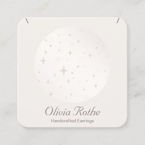 Celestial  Stars Zodiac  Necklace Display Square Business Card