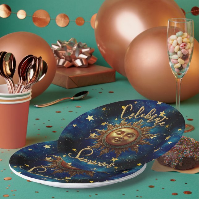 Celestial Summer Celebrate Summer  Paper Plates (Multi)