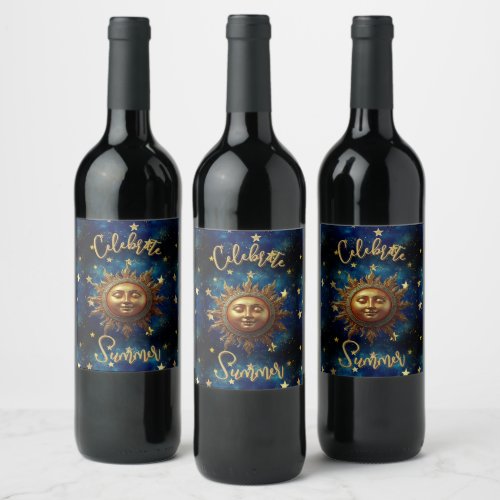 Celestial Summer Celebrate Summer  Wine Label