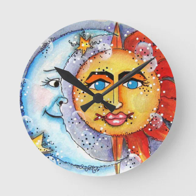 Celestial Sun and Moon Clock | Zazzle