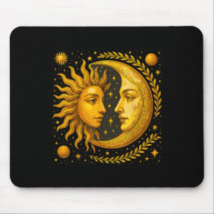 Celestial Sun And Moon Mouse Pad