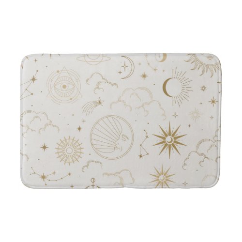 Celestial Sun and Moon Mystical Bath Mat