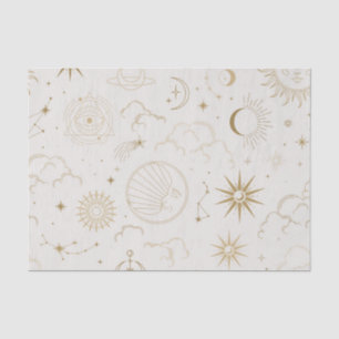 Celestial Sun and Moon Mystical Elements Tissue P Paper