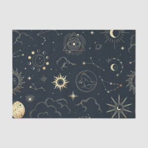 Celestial Sun and Moon Mystical Elements Tissue P Tissue Paper