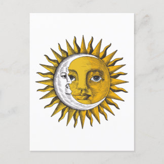 Celestial Sun and Moon Picture Ledge Postcard