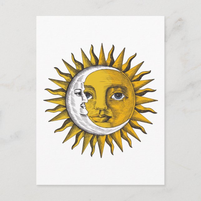 Celestial Sun and Moon Picture Ledge Postcard (Front)