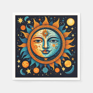 Celestial Sun And Moon Sweatshirt Napkins