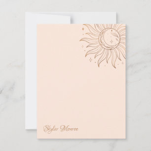 Celestial Sun Blush Note Card
