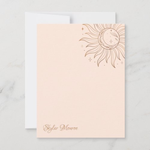 Celestial Sun Blush Note Card