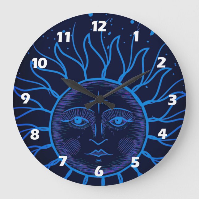 Celestial Sun clock with numbers  (Front)