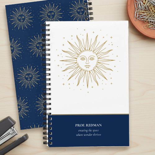 Celestial Sun Creating Space Where Wonder Thrives Notebook
