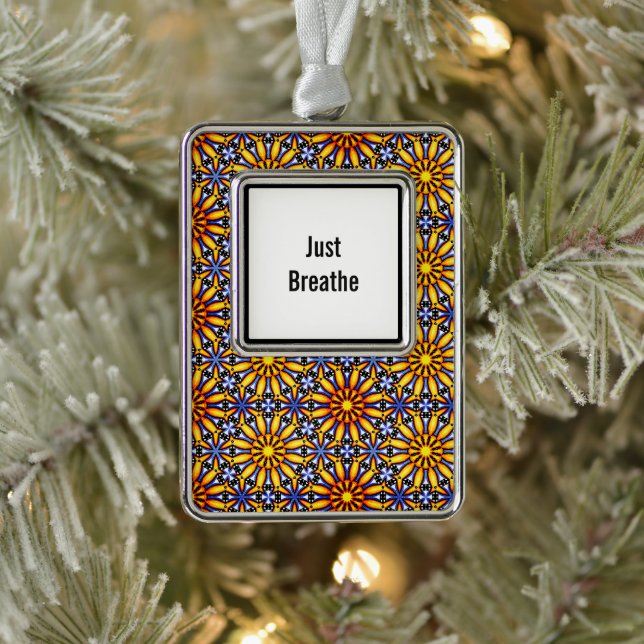 Celestial Sun Custom Mantra Christmas Ornament (Tree)