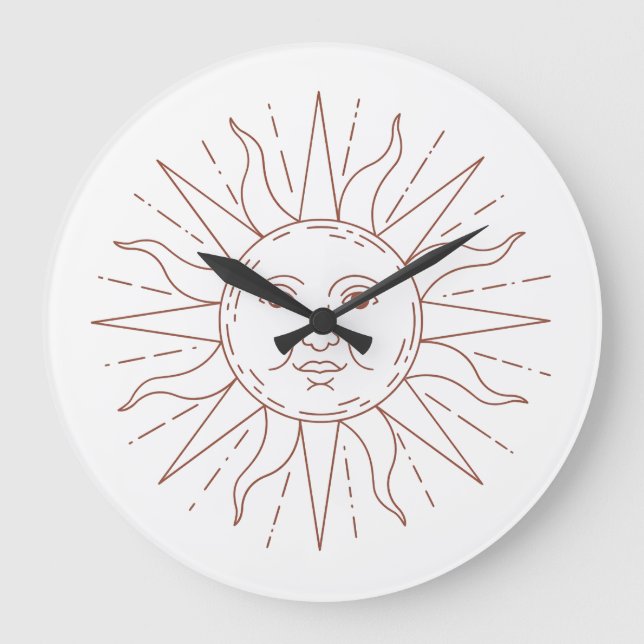 Celestial Sun Face Wall Clock  (Front)
