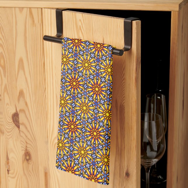 Celestial Sun Flowers Kitchen Towel (Thirds Fold)