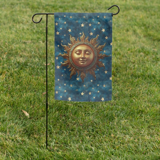 Celestial Sun  Garden Flag (In SItu)