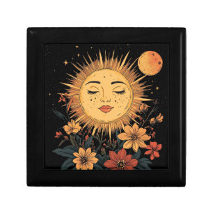 Celestial Sun Goddess with Blossoming Florals  Gift Box