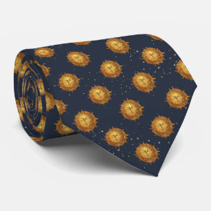 Celestial Sun Gold Pattern (1) Neck Tie