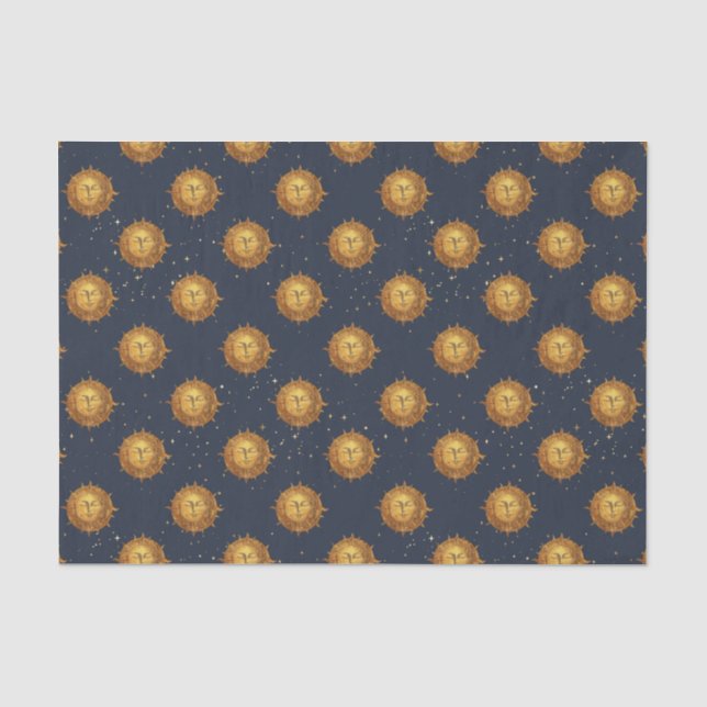 Celestial Sun Gold Pattern (1) Tissue Paper (Front)