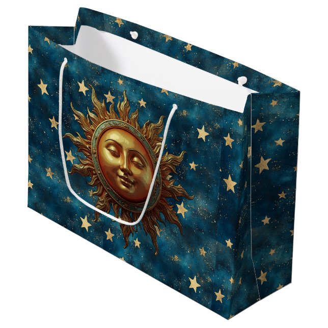 Celestial Sun  Large Gift Bag (Front Angled)